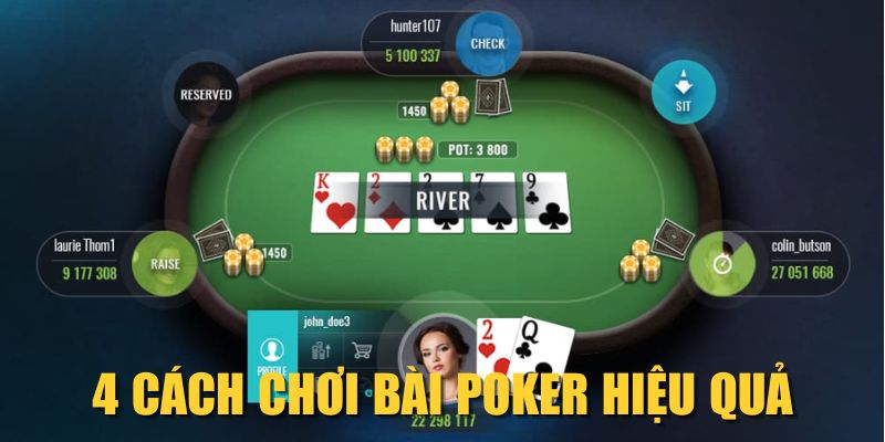 4 cách chơi bài Poker hiệu quả